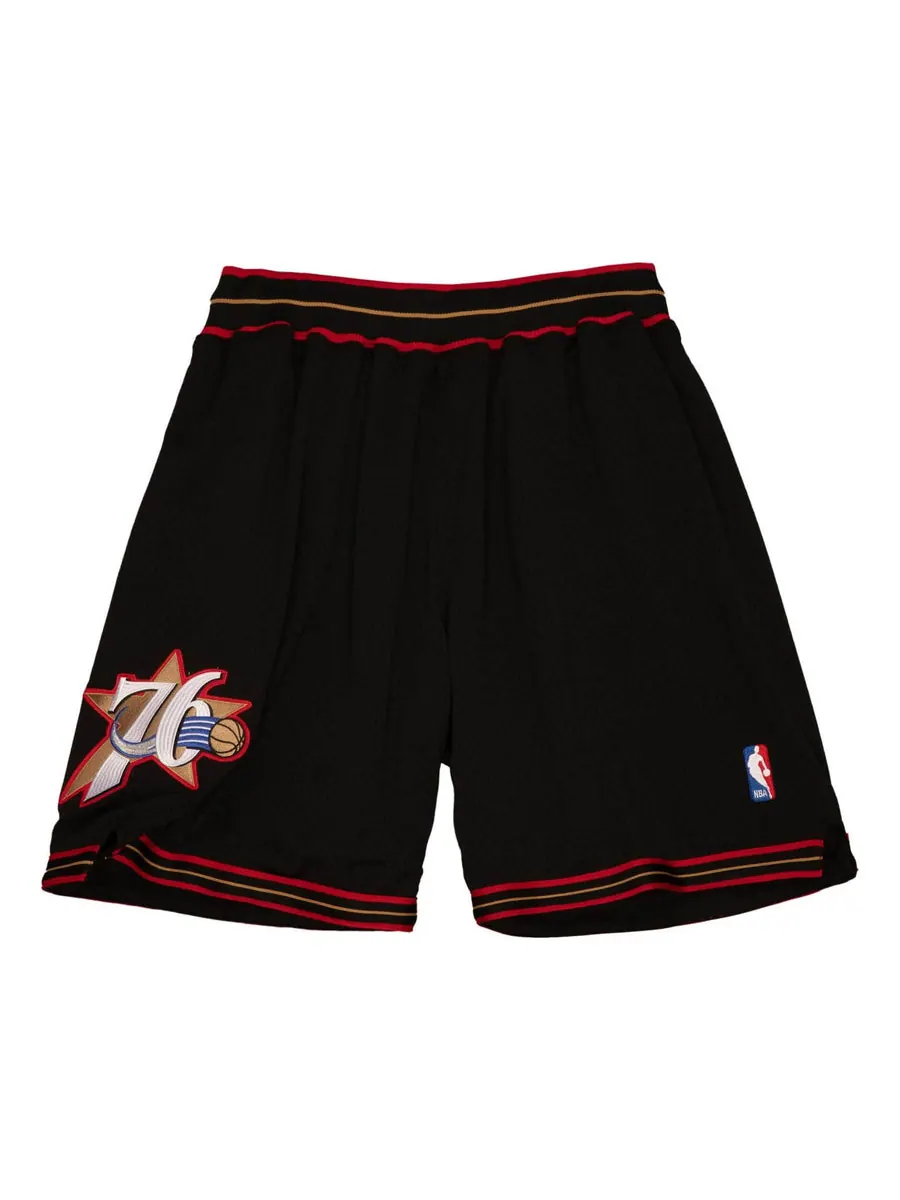 Спортивные шорты Mitchell & Ness NBA Authentic Philadelphia 76ers Road 1997-98 Shorts 'Black' — изображение 1 из 2, черный