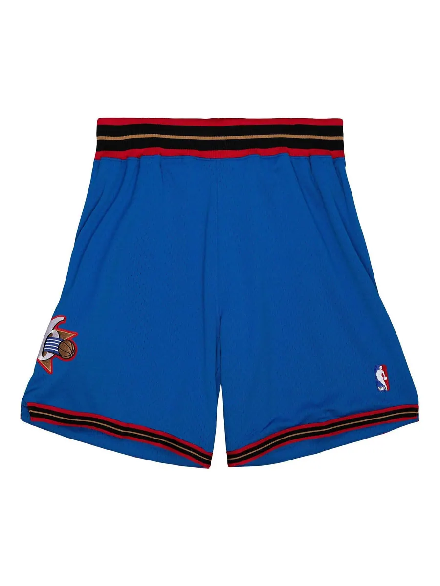 Спортивные шорты Mitchell & Ness NBA Authentic Shorts Philadelphia 76ers Alternate 1999-100 'Blue Red' — изображение 1 из 2