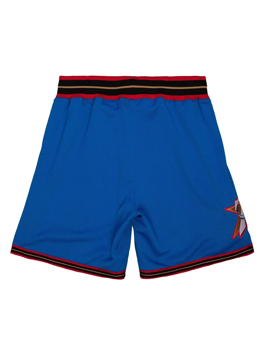 Спортивные шорты Mitchell & Ness NBA Authentic Shorts Philadelphia 76ers Alternate 1999-100 'Blue Red' — изображение 2 из 2