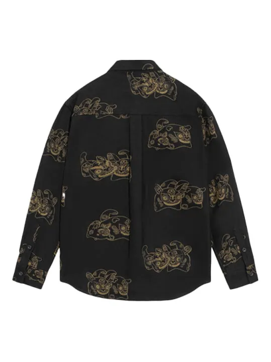 Куртка gold series totem полный принт свободная куртка Li-Ning — изображение 1 из 2, черный/золотистый