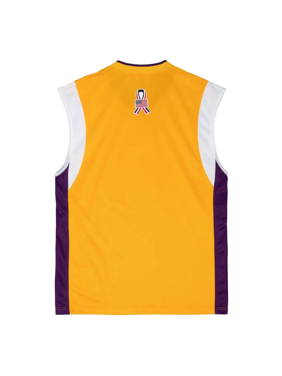 Джерси Mitchell & Ness x NBA Los Angeles Lakers 2001-02 Shooting Jerseys 'Yellow' — изображение 2 из 3, желтый