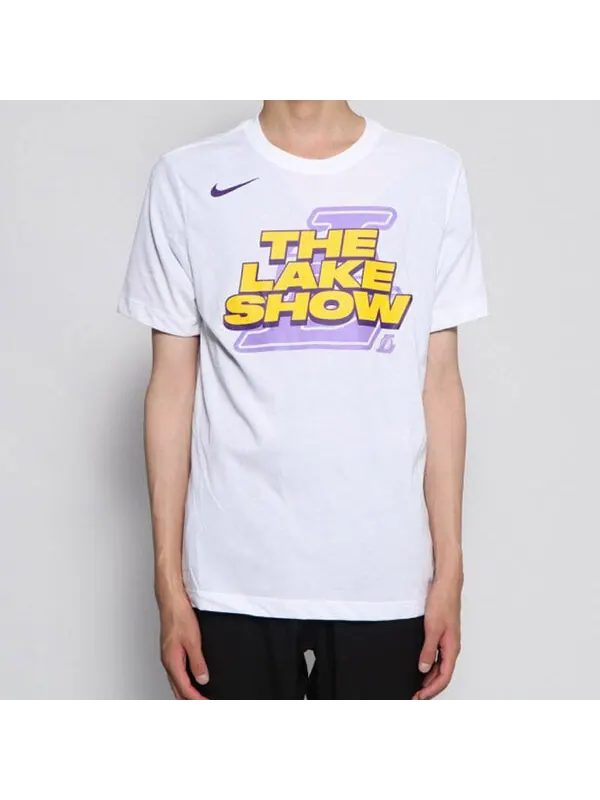 Футболка men's lakers short sleeve white t-shirt Nike — изображение 3 из 3, белый
