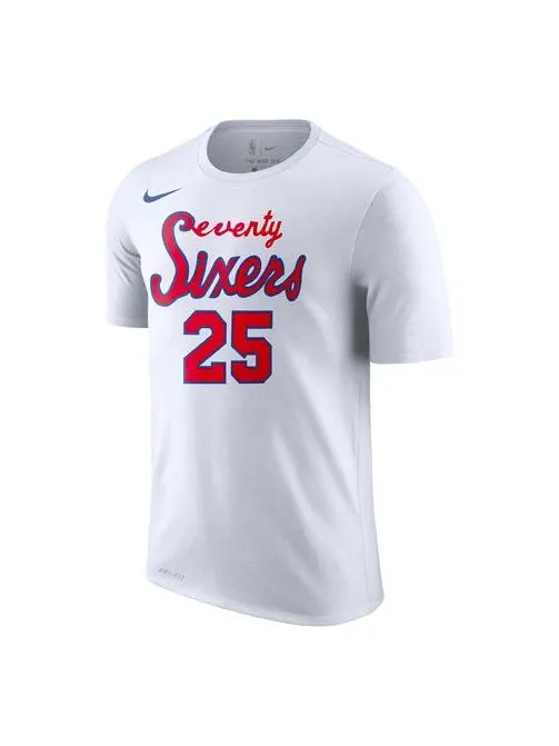 Футболка philadelphia 76 dri-fitnba quick dry short sleeve white Nike — изображение 1 из 2, белый