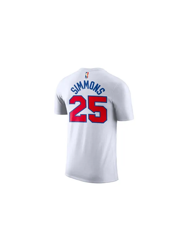 Футболка philadelphia 76 dri-fitnba quick dry short sleeve white Nike — изображение 2 из 2, белый