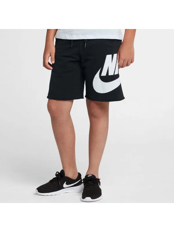 Шорты спортивные флисовые шорты Nike — изображение 2 из 4, черный/белый