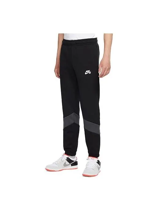 Брюки sb skateboard colorblock quick dry casual bundle feet sports long pants black Nike — изображение 1 из 3, черный