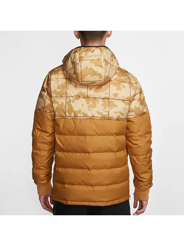 Пуховик Nike LeBron Hybrid Half Pull Chain Warm Down Jacket Wheat Yellow — изображение 4 из 4, желтый