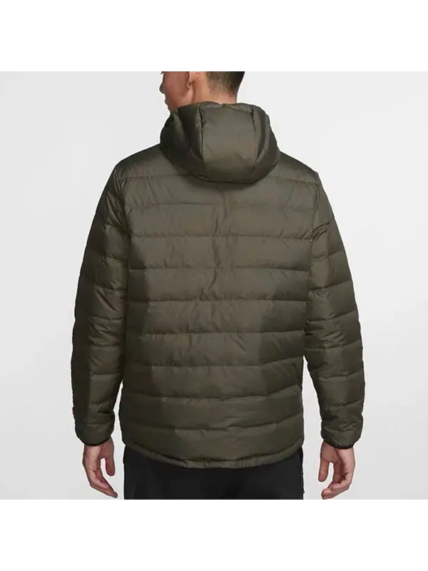 Пуховик Nike Stay Warm Casual Sports hooded down Jacket Green — изображение 4 из 4, зеленый