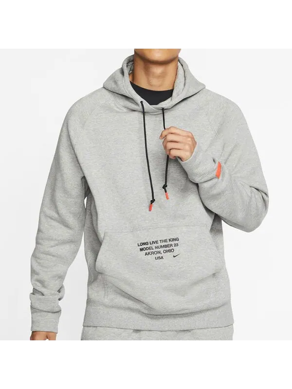 Толстовка Men's Nike LeBron Basketball Gray — изображение 3 из 4, серый