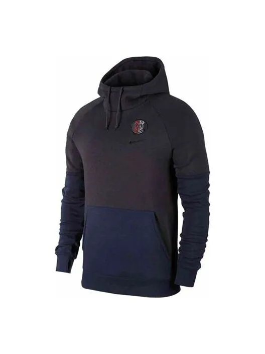 Толстовка Nike Paris Saint-Germain Fleece Pullover Black Gray Blackgray — изображение 1 из 2, серый