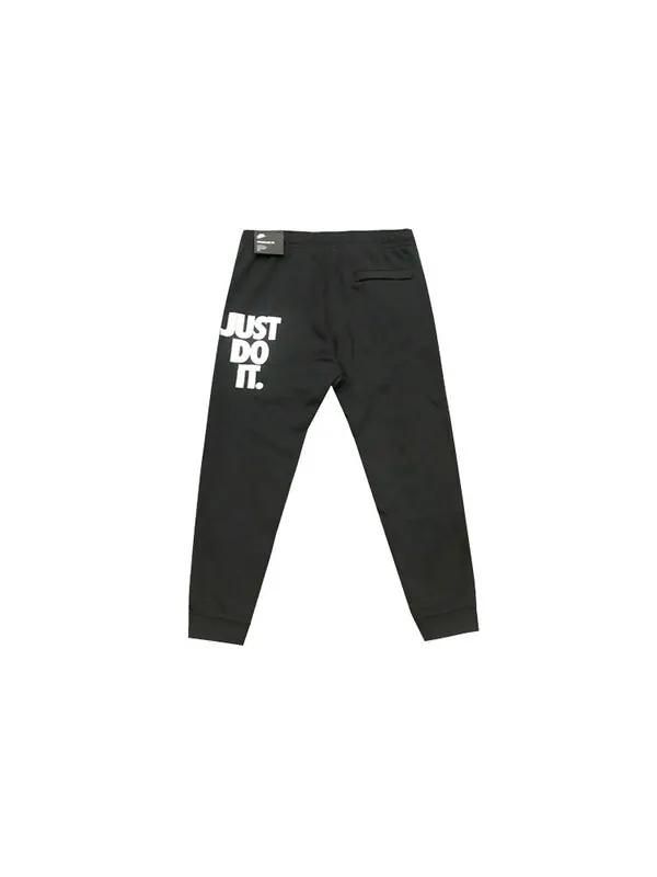 Брюки men's alphabet fleece lined stay warm knit sports pants/trousers/joggers black Nike — изображение 2 из 3, черный
