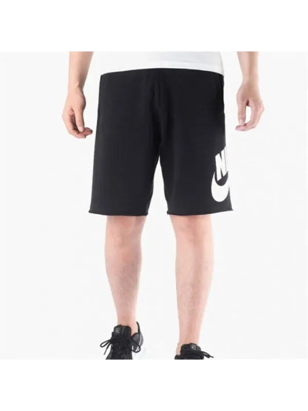 Шорты casual comfy breathable knit sports shorts black Nike — изображение 3 из 4, черный
