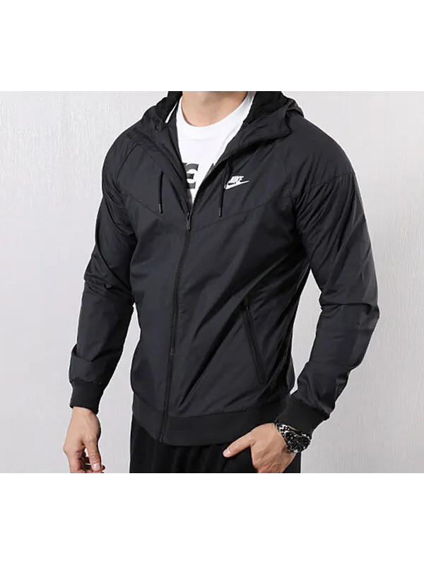 Куртка windrunner windproof sports jacket black Nike — изображение 4 из 4, черный