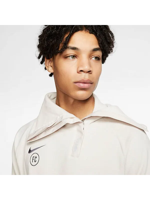 Толстовка Nike FC Winter Drill Fleece 1/4Zip Jackets 'beige' — изображение 2 из 4, бежевый/белый/мульти