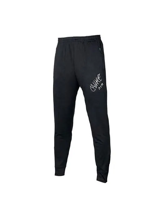 Брюки hollow out alphabet logo pattern knit sports long pants black Nike — изображение 1 из 4, черный