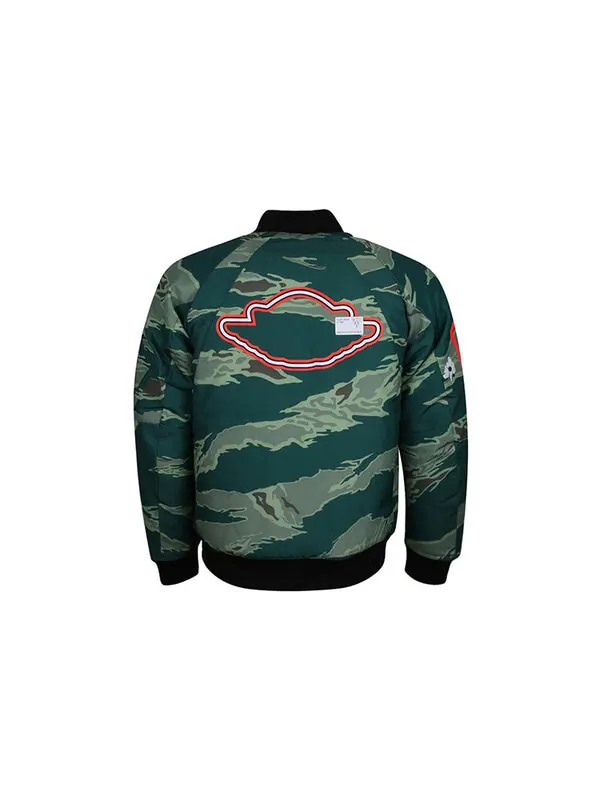 Куртка city of flight printing athleisure casual sports stay warm jacket camouflage green Air Jordan — изображение 2 из 4