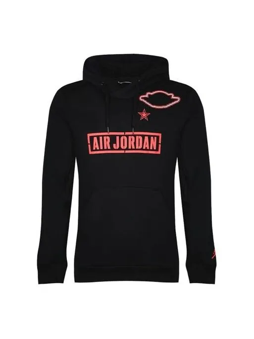 Толстовка Men's Air Jordan Logo Alphabet Printing Black — изображение 1 из 4, черный