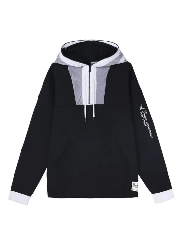 Толстовка Air Jordan Engineered 1/2 Zipper Hoodie 'Black' — изображение 1 из 4, черный