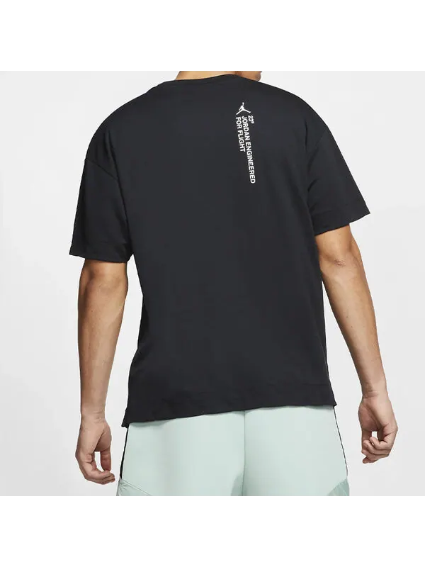 Футболка men's 23 engineered sports round neck short sleeve black t-shirt Air Jordan — изображение 4 из 4, черный