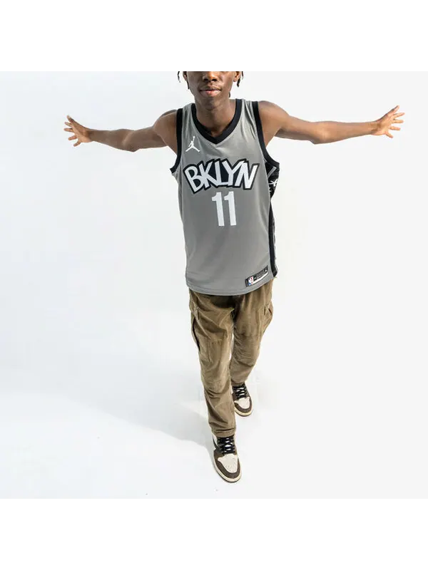 Майка Nike NBA limited Jersey SW Fan Edition 2019-2020 Season Brooklyn Nets Kyrie Irving 11 Gray — изображение 3 из 4, серый