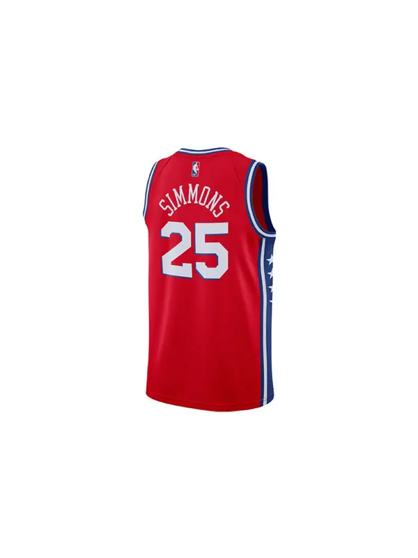 Футболка филадельфия 76ers бен симмонс свингмен майка для мужчин Nike — изображение 2 из 4, красный