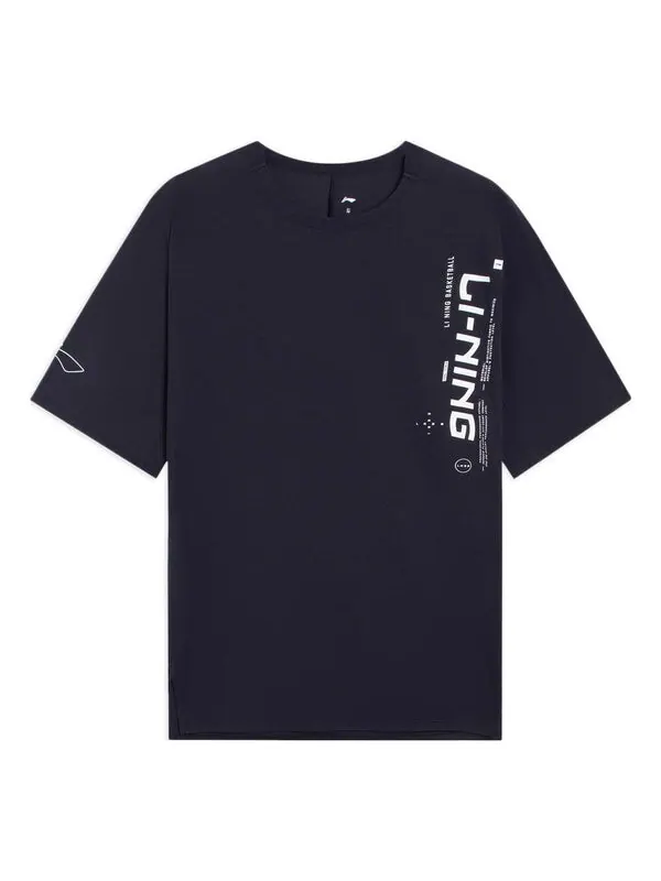 Футболка с рисунком баскетбольных мячей Li-Ning — изображение 1 из 2, черный/белый