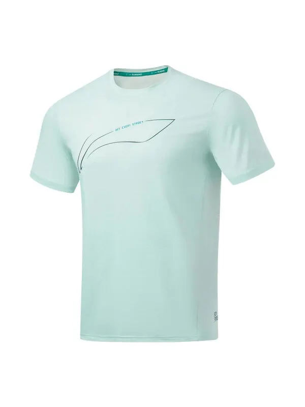 Футболка беговая футболка Li-Ning — изображение 1 из 4, зеленый