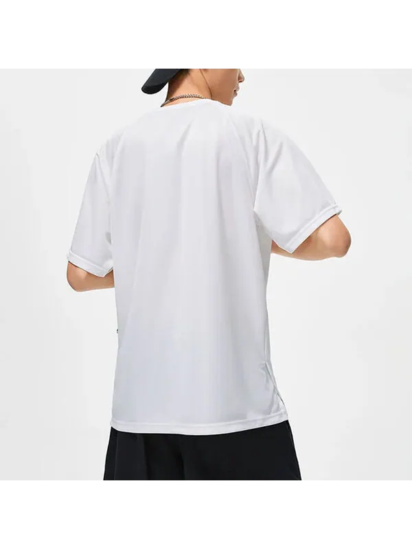 Футболка с логотипом badfive Li-Ning — изображение 4 из 4, белый/синий