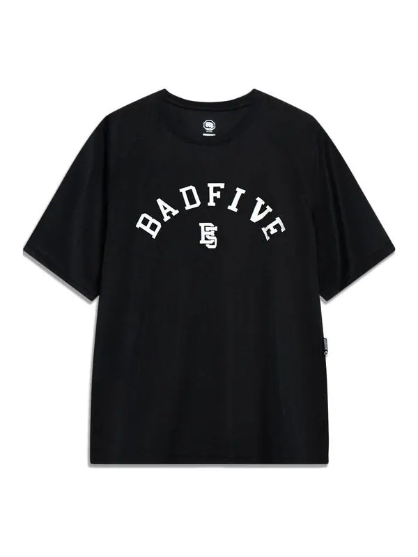 Футболка с логотипом badfive Li-Ning — изображение 1 из 2, черный/белый