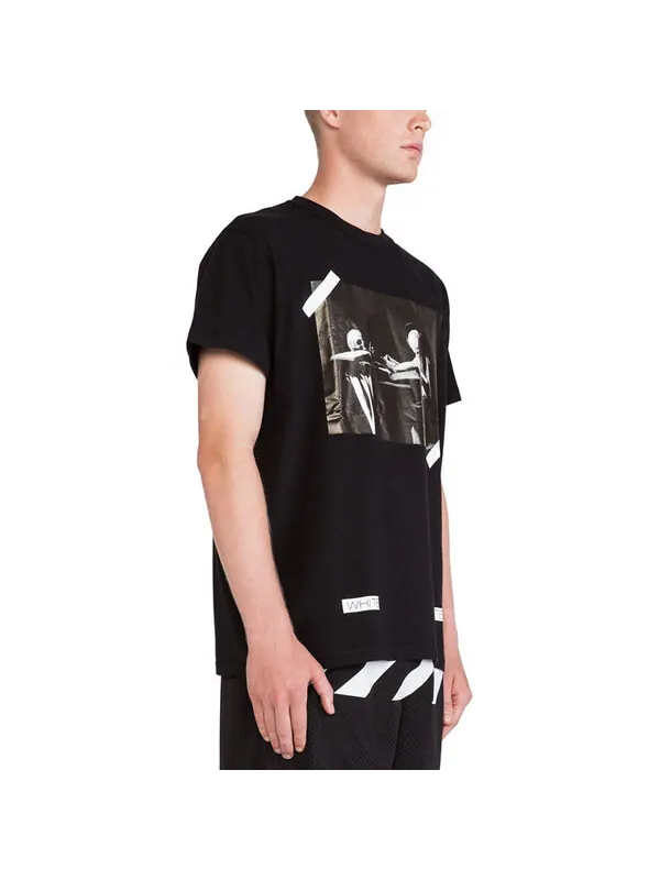 Футболка OFF-WHITE Caravaggio T-Shirt 'Black White' — изображение 4 из 4, черный/белый