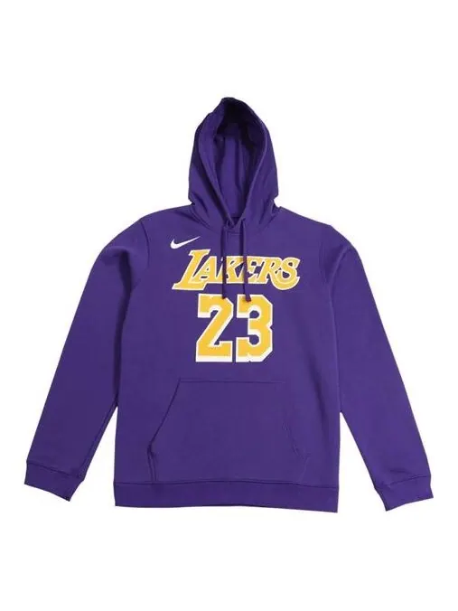 Толстовка Nike NBA lakers LeBron James Basketball Sports Fleece Lined Pullover Purple — изображение 1 из 4, фиолетовый