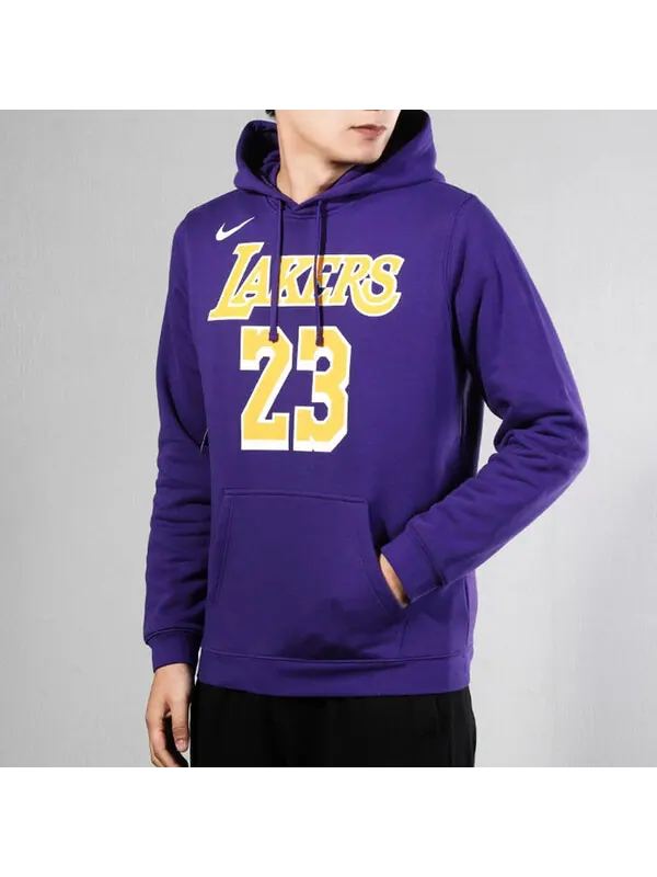 Толстовка Nike NBA lakers LeBron James Basketball Sports Fleece Lined Pullover Purple — изображение 3 из 4, фиолетовый