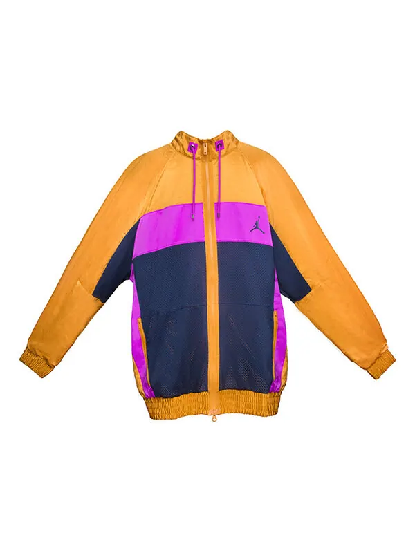 Куртка Air Jordan Wings Suit Jacket Obsidian/ Desert Ochre/Vivid Purple — изображение 1 из 2, золотисто-желтый