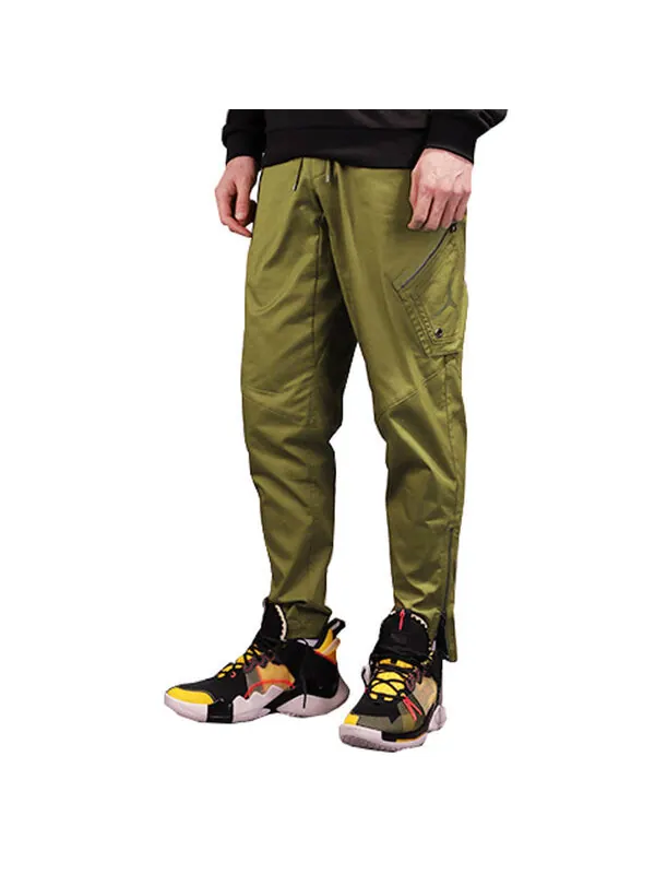 Спортивные штаны Air Jordan Wings Utility Zipper Sports Long Pants Yellow — изображение 3 из 4, желтый