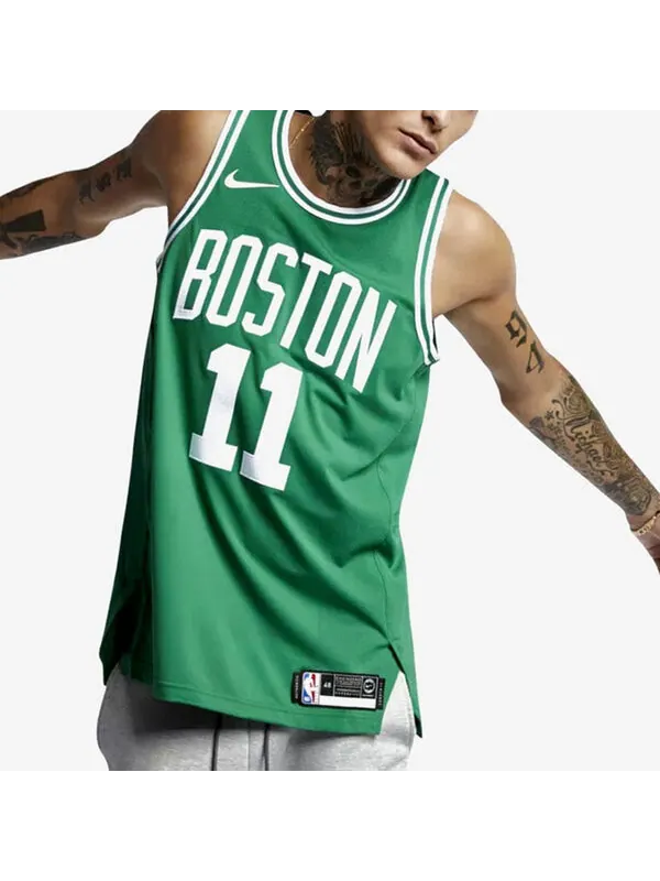 Майка Nike NBA Boston Celtics Kyrie Irving Vaporknit Jersey 'Green White' — изображение 4 из 4, зеленый