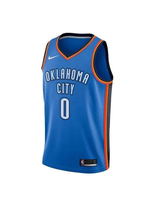 Майка Nike x NBA Oklahoma City Thunder Jerseys 'Russell Westbrook 0' — изображение 1 из 2, синий