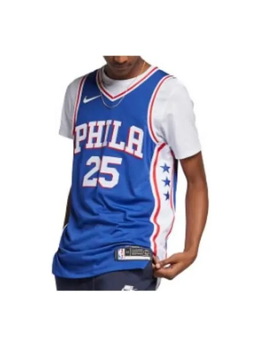 Футболка x джерси nba philadelphia 76ers Nike — изображение 1 из 4, синий
