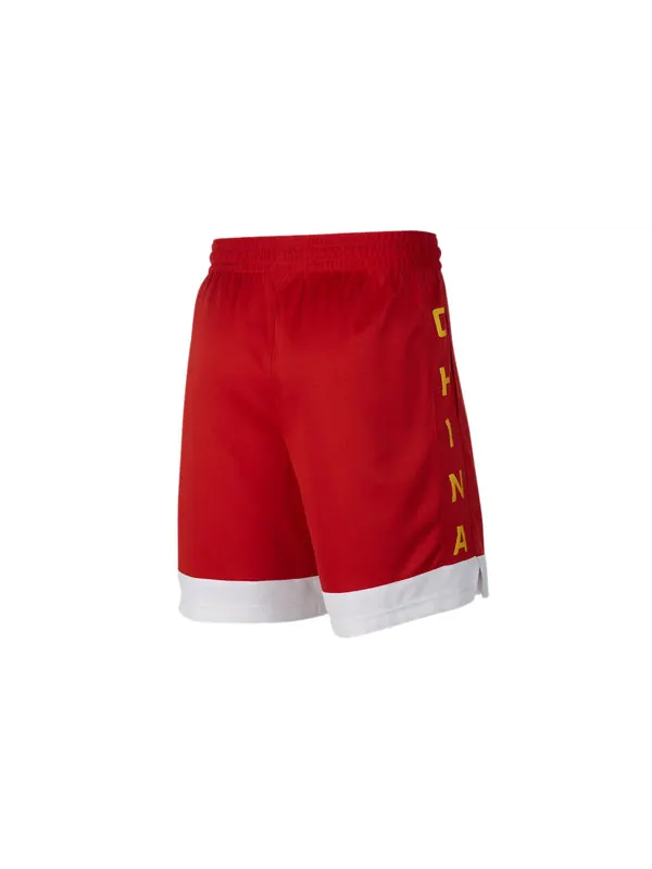 Шорты china team alphabet logo contrasting colors sports basketball shorts red Nike — изображение 3 из 3, красный/желтый