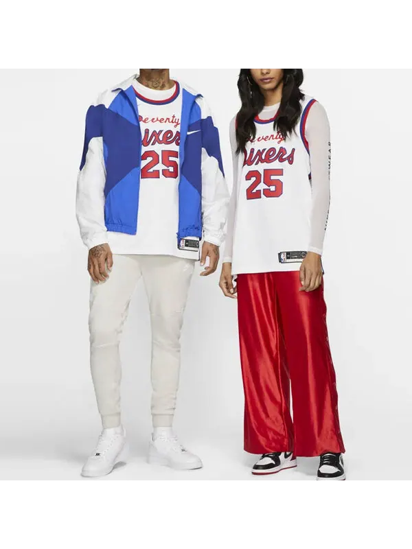 Футболка nba retro limited jersey sw fan edition philadelphia 76ers simmons 2 no. 5 white Nike — изображение 3 из 4, белый
