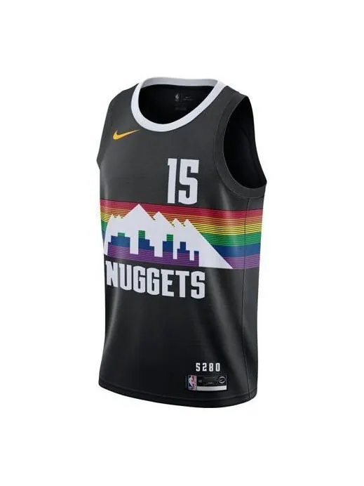 Майка Men's Nike NBA City Limited SW Fan Edition 19-20 Season Denver Nuggets Jokic No. 15 — изображение 1 из 2, черный