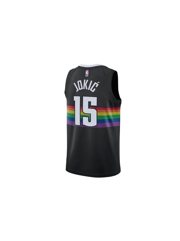 Майка Men's Nike NBA City Limited SW Fan Edition 19-20 Season Denver Nuggets Jokic No. 15 — изображение 2 из 2, черный