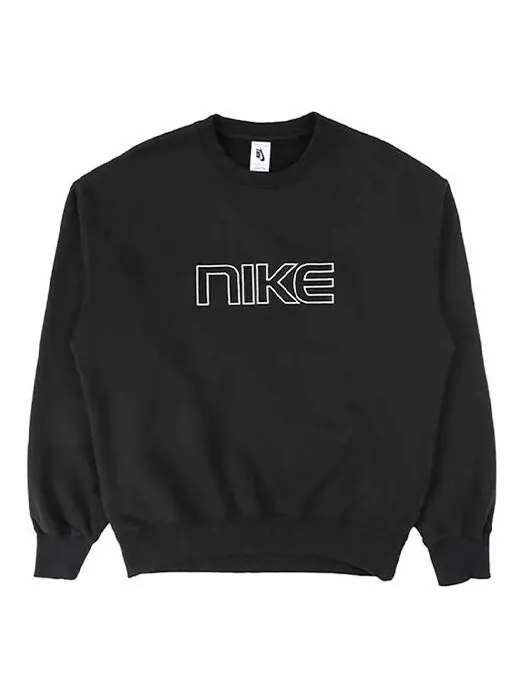 Толстовка Men's Nike Alphabet Logo Round Neck Pullover Loose — изображение 1 из 4, черный