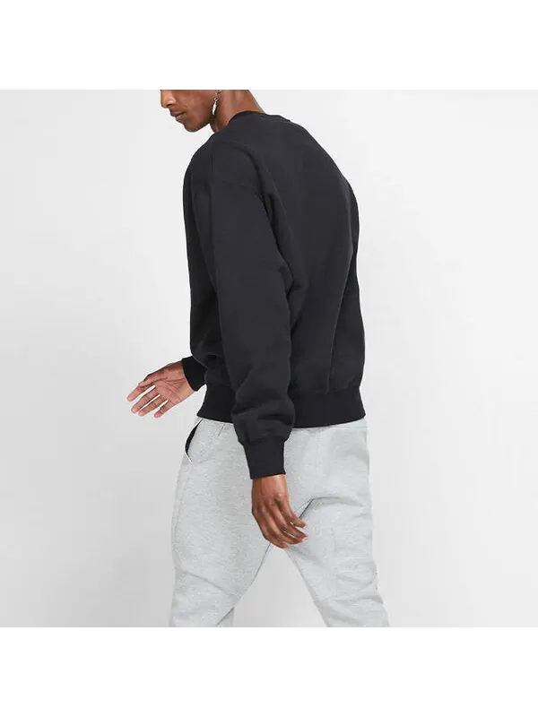 Толстовка Men's Nike Alphabet Logo Round Neck Pullover Loose — изображение 3 из 4, черный