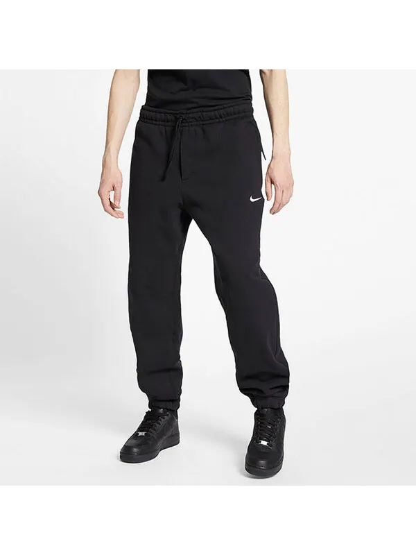 Спортивные штаны Men's Nike Embroidered Logo Fleece Casual Sports Pants/Trousers/Joggers — изображение 3 из 4, черный