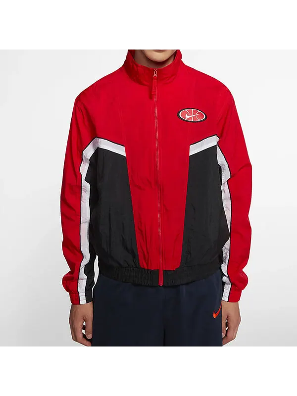 Куртка throwback basketball jacket red/black Nike — изображение 4 из 4, черный