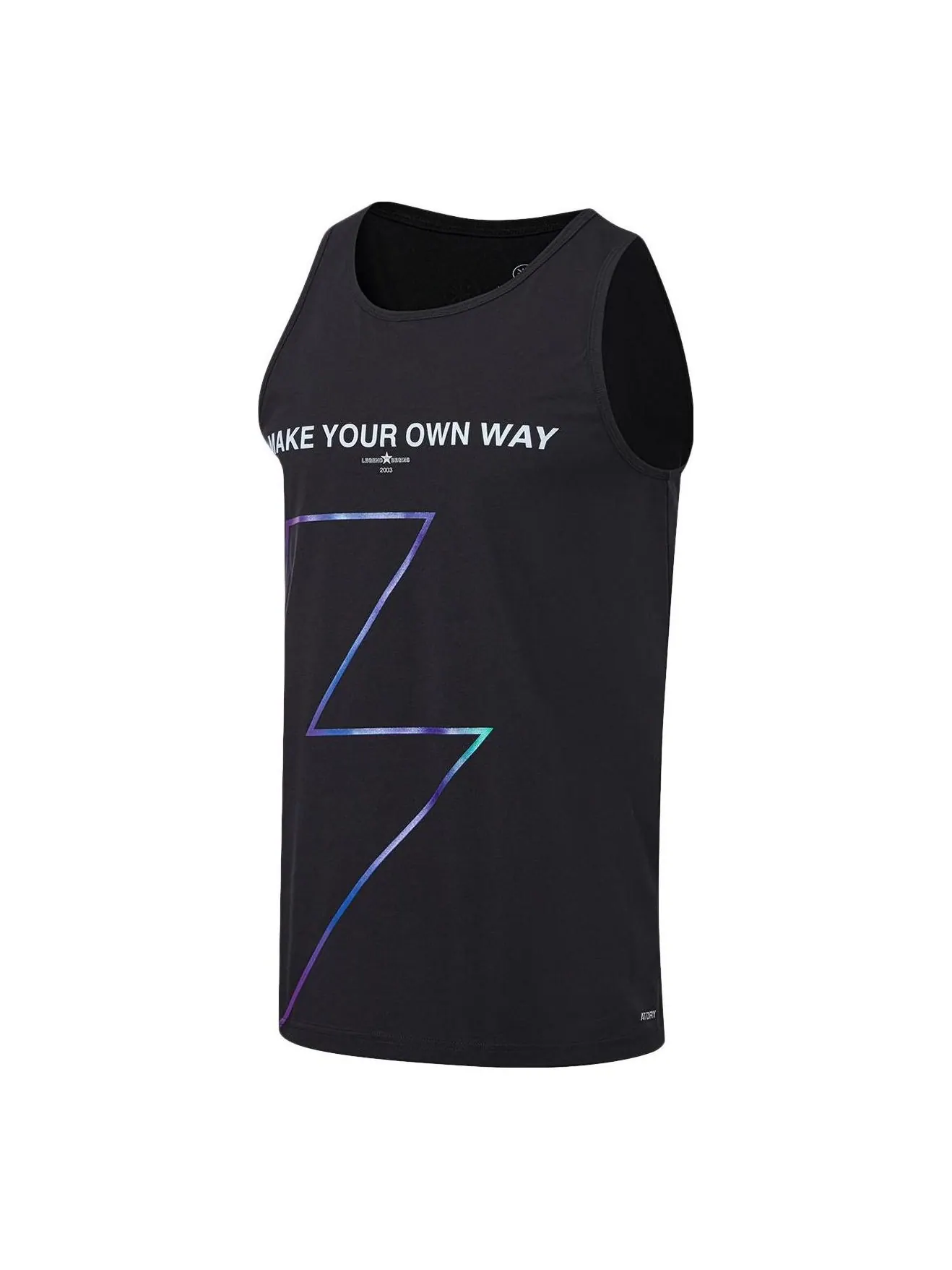 Спортивный топ Li-Ning Way Of Wade Graphic Basketball Tank 'Black' AVST089-1 — изображение 1 из 2, черный