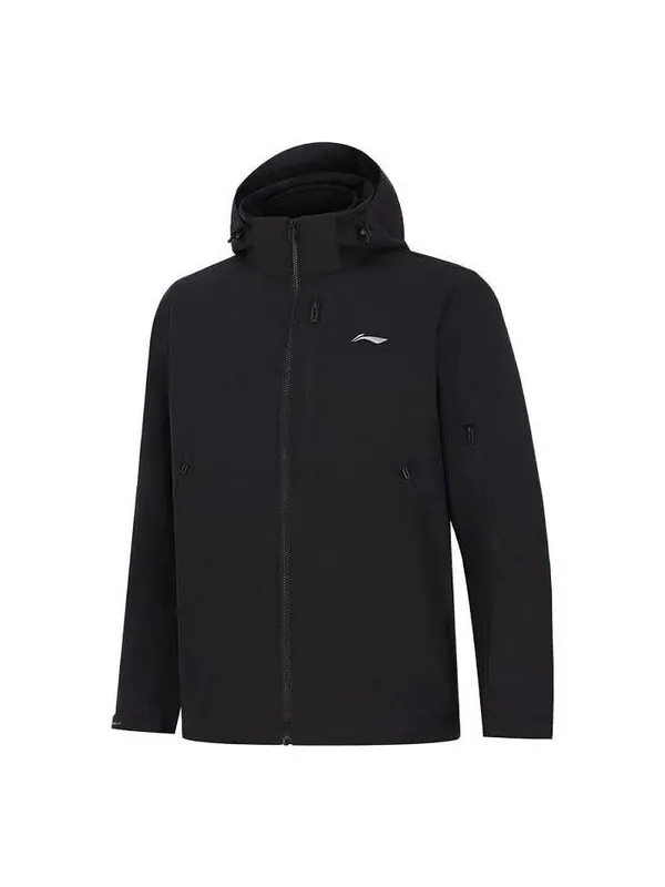 Куртка с логотипом 3 в 1 из флиса с капюшоном Li-Ning — изображение 1 из 4, черный