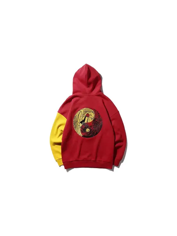 Толстовка с капюшоном 2018 на неделе моды в Нью-Йорке Li-Ning — изображение 2 из 2, красный/желтый