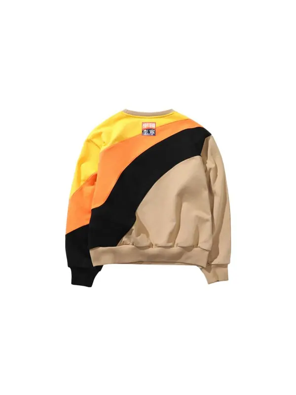 Толстовка 2019 new york fashion week contrasting colors pullover 'beige orange black' Li-Ning — изображение 2 из 2