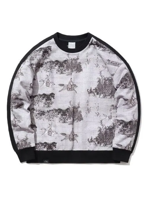 Худи Li-Ning x Crossover Pullover 'White Black' — изображение 1 из 2, белый
